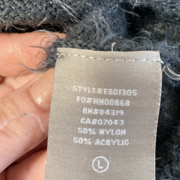 Cyrus V neck acrylic sweater charcoal grey size L - Picture 5 of 5